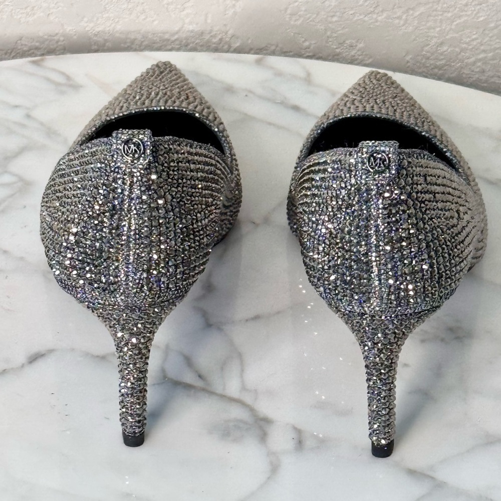 Michael Kors Alina Flex Gunmetal,Heels, Pumps, individual dazzling rhinestone’s - Picture 6 of 12